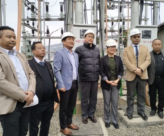 Officials and others during the inauguration of two power sub-divisions at Mokokchung by Department of Power on March 4. (Morung Photo)